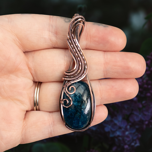 Apatite Antiqued Copper Pendant