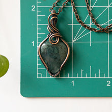 Load image into Gallery viewer, Moss Agate &amp; Copper Wrapped Pendant
