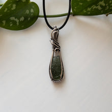 Load image into Gallery viewer, 1 Gram Moldavite &amp; Sterling Silver Wrapped Pendant
