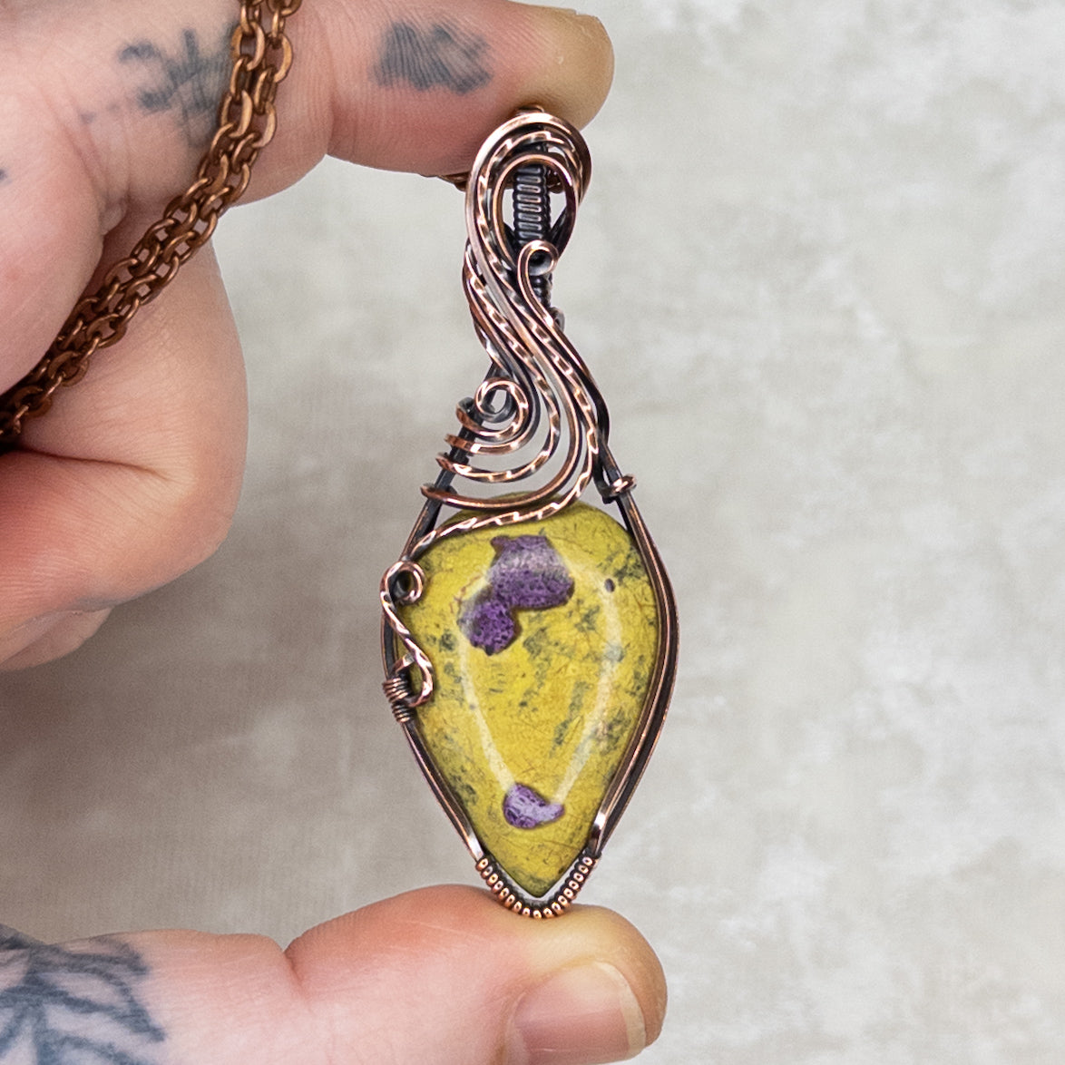 Atlantisite Antiqued Copper Pendant