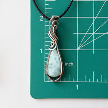 Load image into Gallery viewer, Larimar &amp; Sterling Silver Wrapped Pendant
