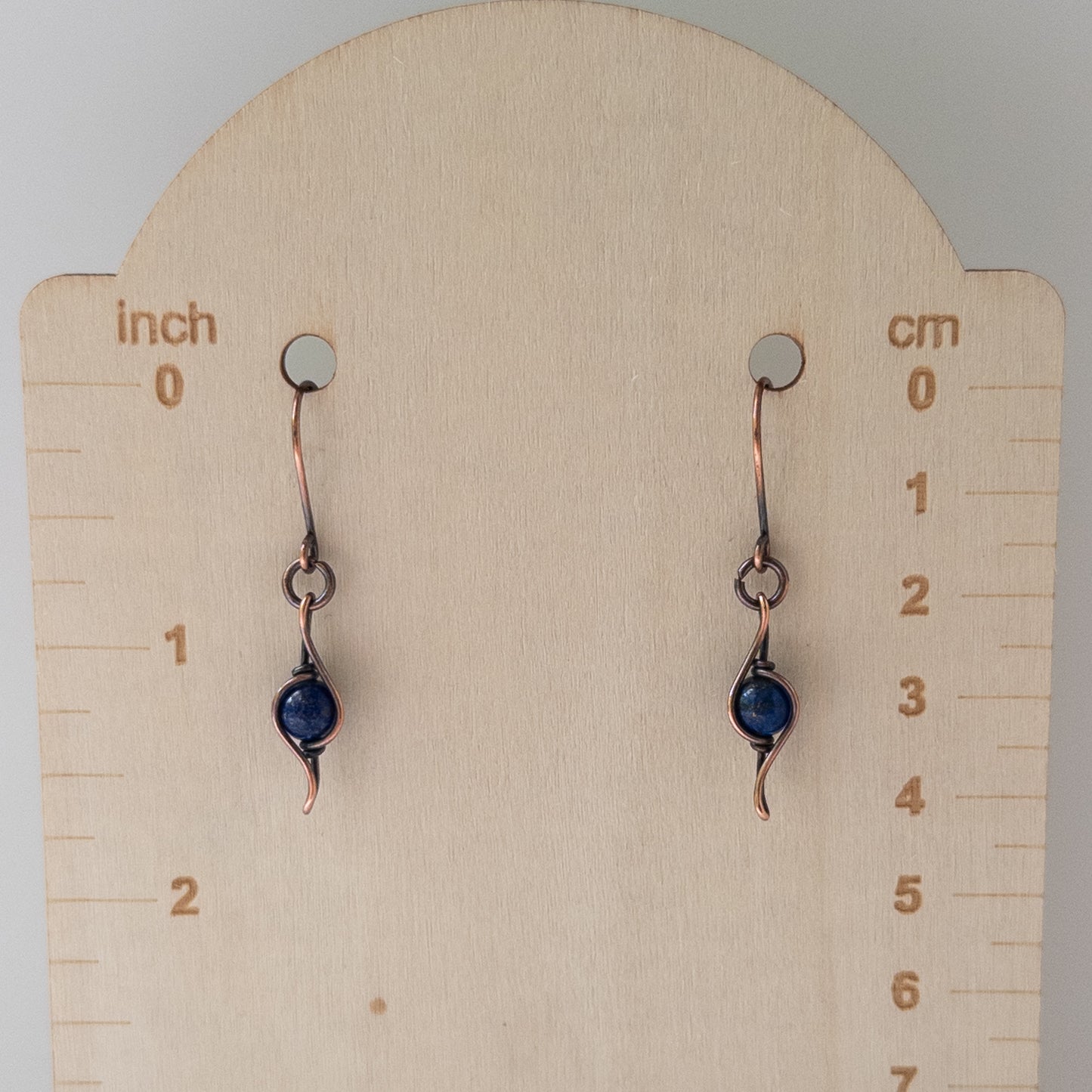 Lapis Bead Dangle Earrings
