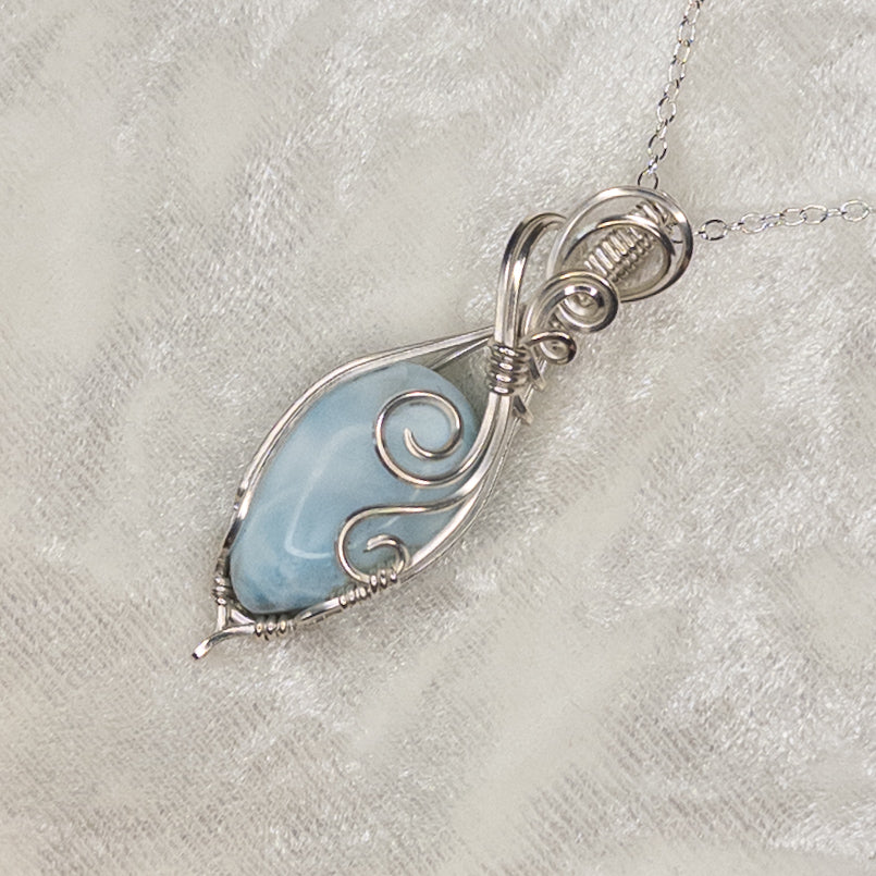 Larimar .925 Sterling Silver Pendant