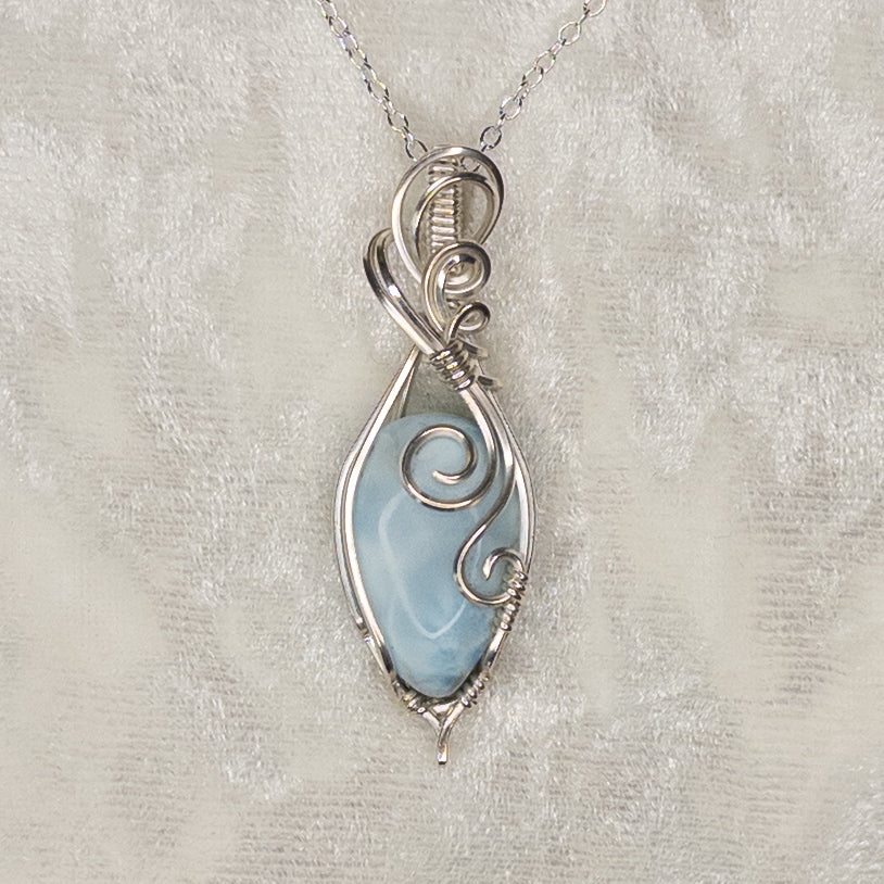 Larimar .925 Sterling Silver Pendant