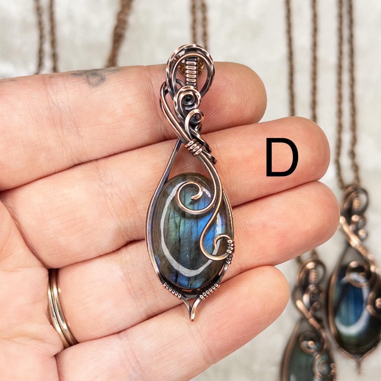 You-Pick Labradorite Antiqued Copper Pendant