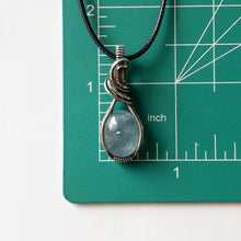 Load image into Gallery viewer, Aquamarine &amp; Sterling Silver Wrapped Pendant
