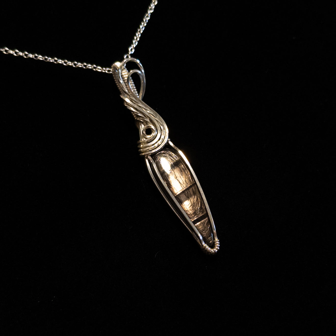 Hypersthene & .925 Sterling Silver Pendant
