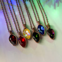 Load image into Gallery viewer, Vintage Glass Jewel Christmas “Light” Pendants
