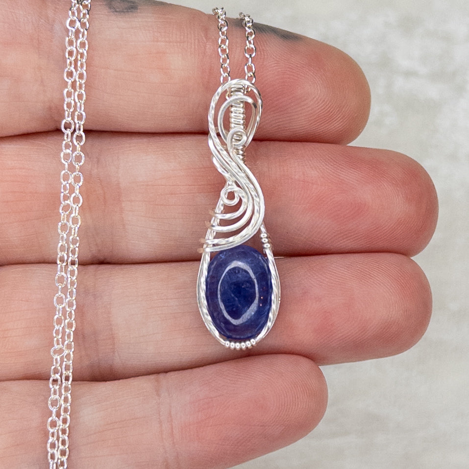 5.6ct. Tanzanite & .925 Sterling Silver Pendant