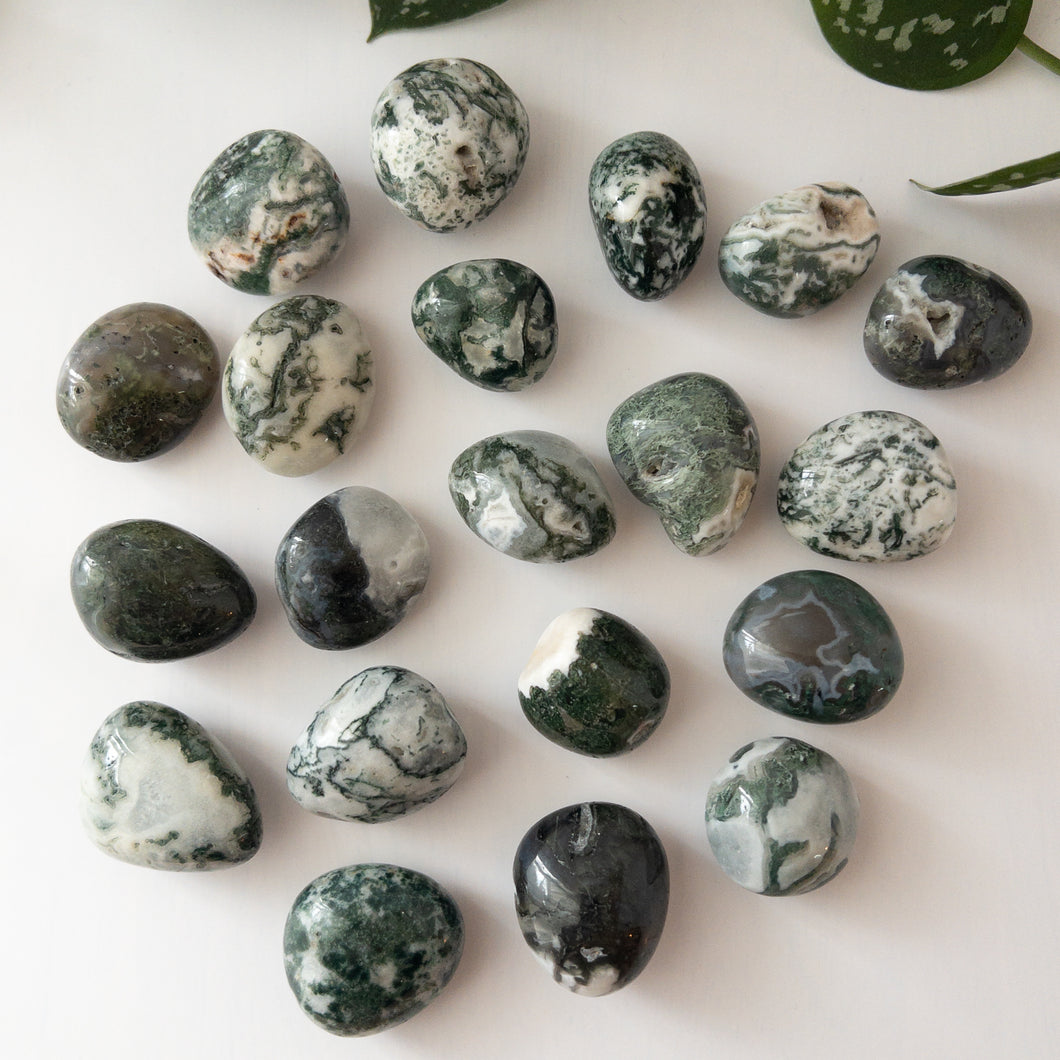 Moss Agate Tumble