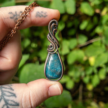 Load image into Gallery viewer, Apatite Teardrop Copper Wrapped Pendant
