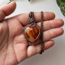 Load image into Gallery viewer, XL Carnelian Heart &amp; Copper Wrapped Pendant - A
