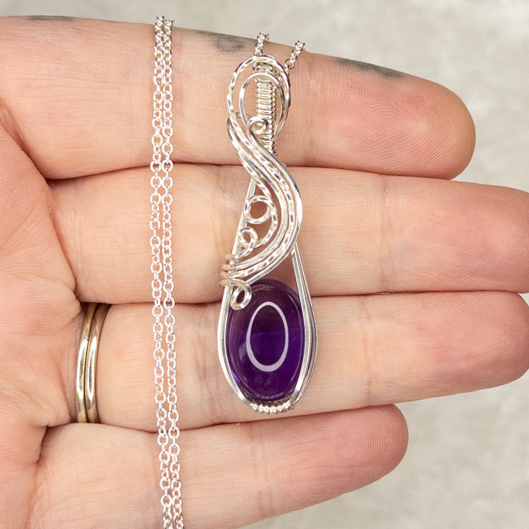 Amethyst .925 Sterling Silver Pendant
