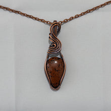 Load image into Gallery viewer, Mahogany Obsidian Copper Wrapped Pendant
