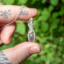 Charger l&#39;image dans la galerie, Favilla - Black Smoked Ethiopian Opal Sterling Silver Wrapped Pendant
