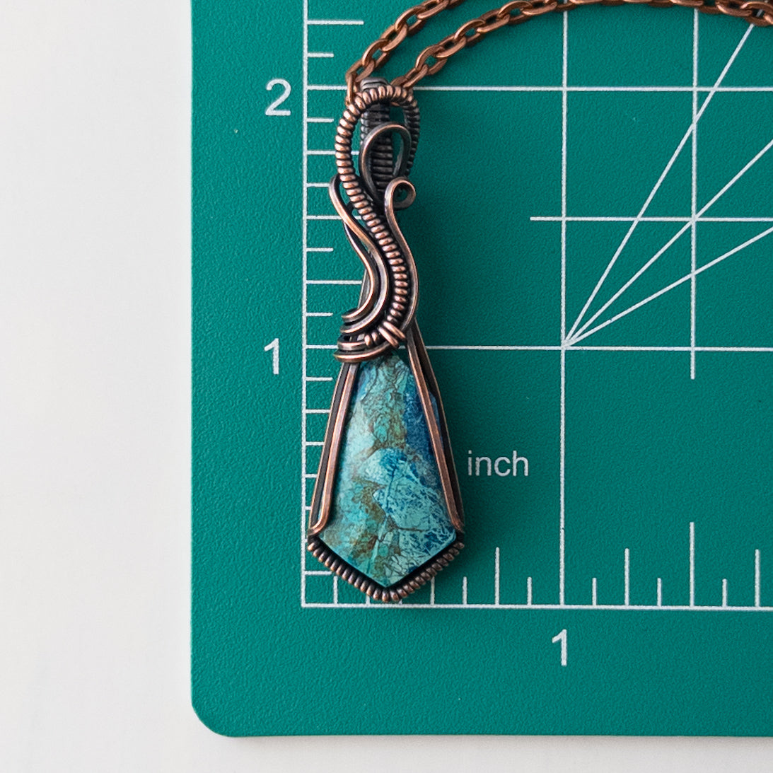 Rose Cut Quantum Quattro Copper Wrapped Pendant