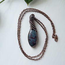 Load image into Gallery viewer, Ruby Kyanite &amp; Copper Wrapped Pendant (UV Reactive)
