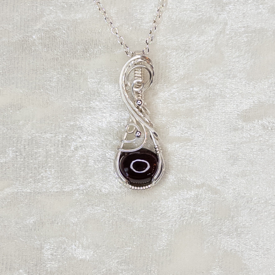4.8ct. Garnet & .925 Sterling Silver Pendant