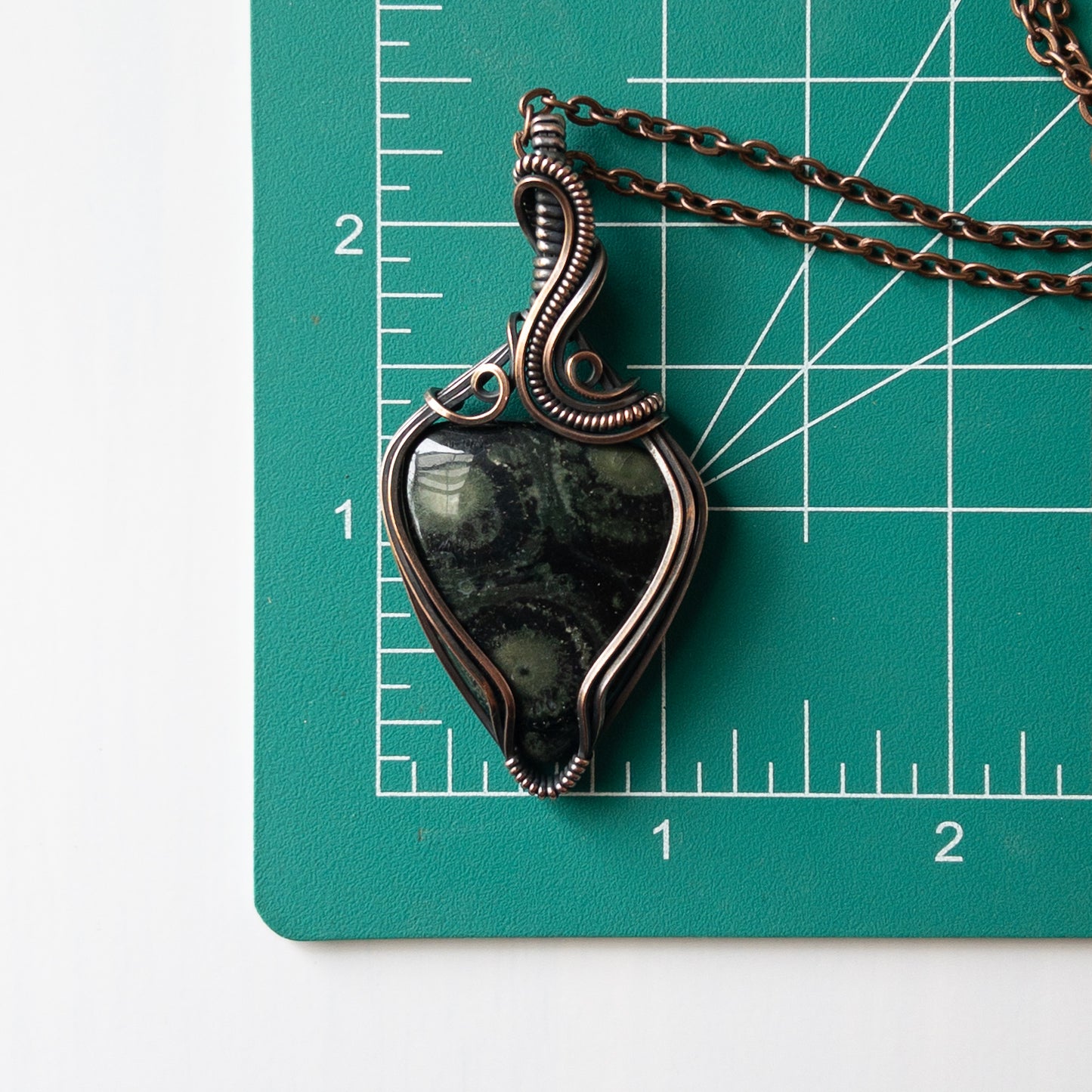 Kambaba Jasper & Copper Wrapped Pendant