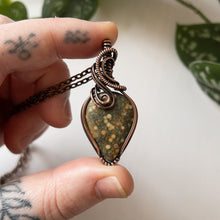 Load image into Gallery viewer, Ocean Jasper &amp; Copper Wrapped Pendant
