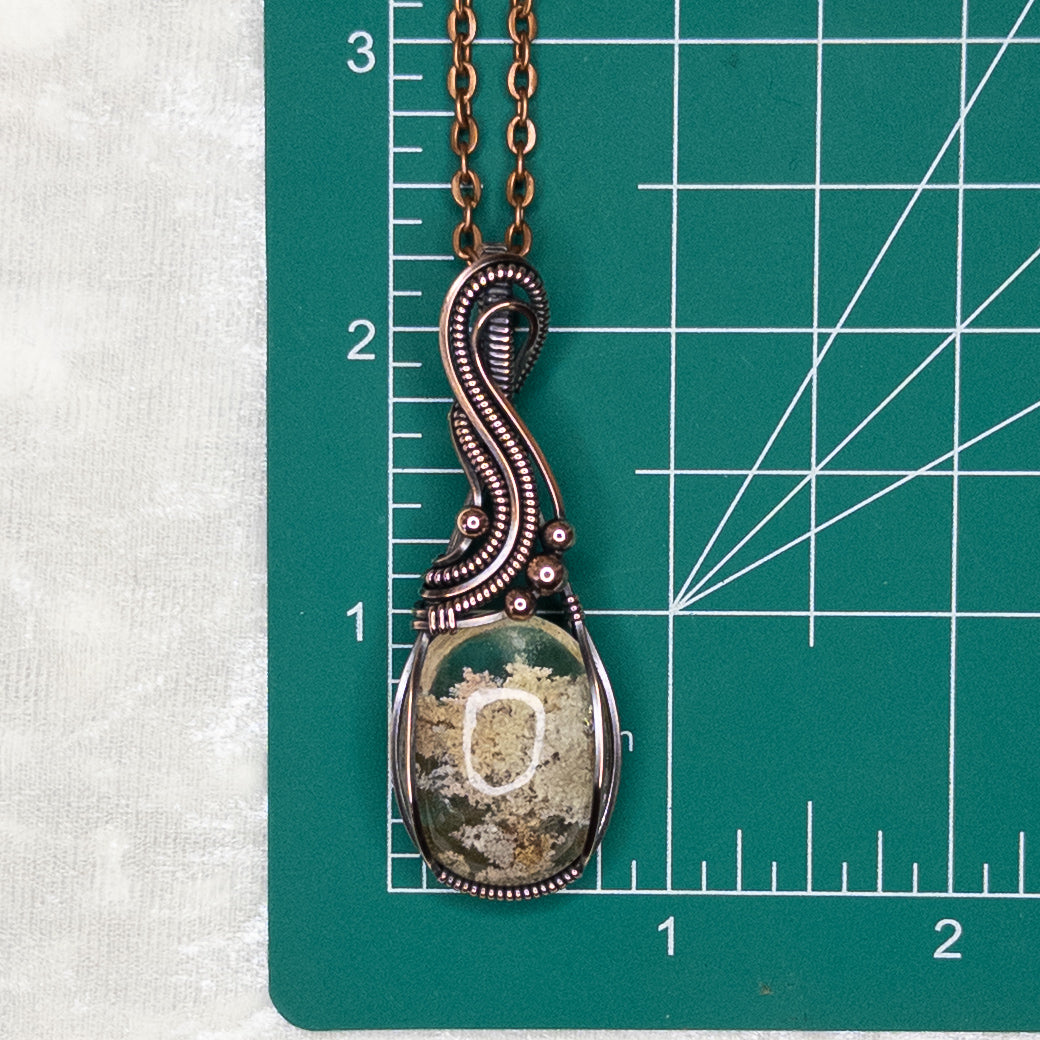 Garden Quartz Antiqued Copper Pendant