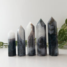 Load image into Gallery viewer, Moss Agate &amp; Quartz Towers
