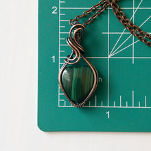 Load image into Gallery viewer, Malachite Heart &amp; Copper Wrapped Pendant
