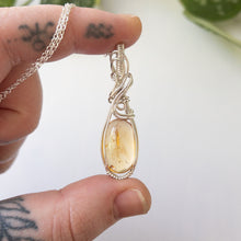 Load image into Gallery viewer, Citrine &amp; Sterling Silver Wrapped Pendant
