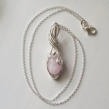 Load image into Gallery viewer, Kunzite &amp; Sterling Silver Wrapped Pendant
