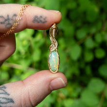 Load image into Gallery viewer, Themis - Opal &amp; Gold Fill Wire Wrapped Pendant
