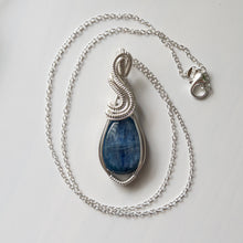 Load image into Gallery viewer, Kyanite &amp; Sterling Silver Wrapped Pendant
