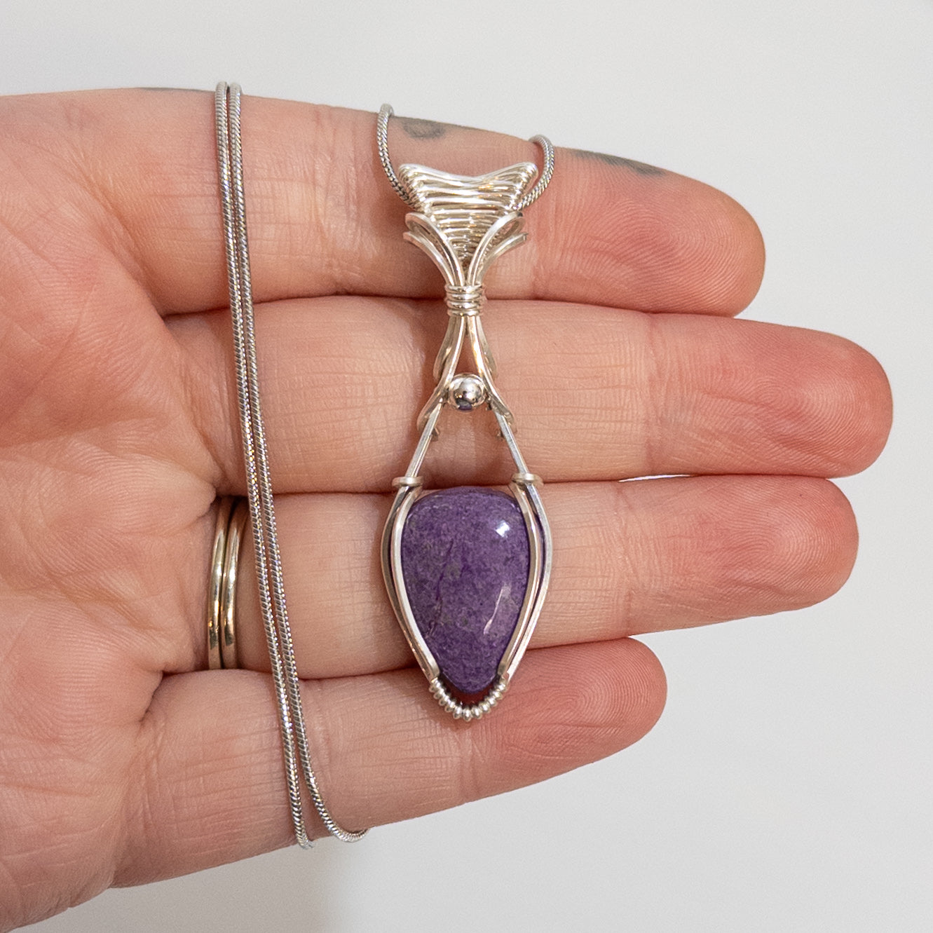 Stichtite Sterling Silver Pendant