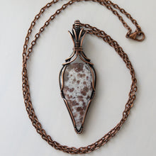 Load image into Gallery viewer, Speckled Agate Copper Wrapped Pendant
