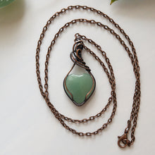 Load image into Gallery viewer, Green Aventurine Heart &amp; Copper Wrapped Pendant
