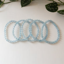 Load image into Gallery viewer, Aquamarine Stretch Bracelet (6.5mm)
