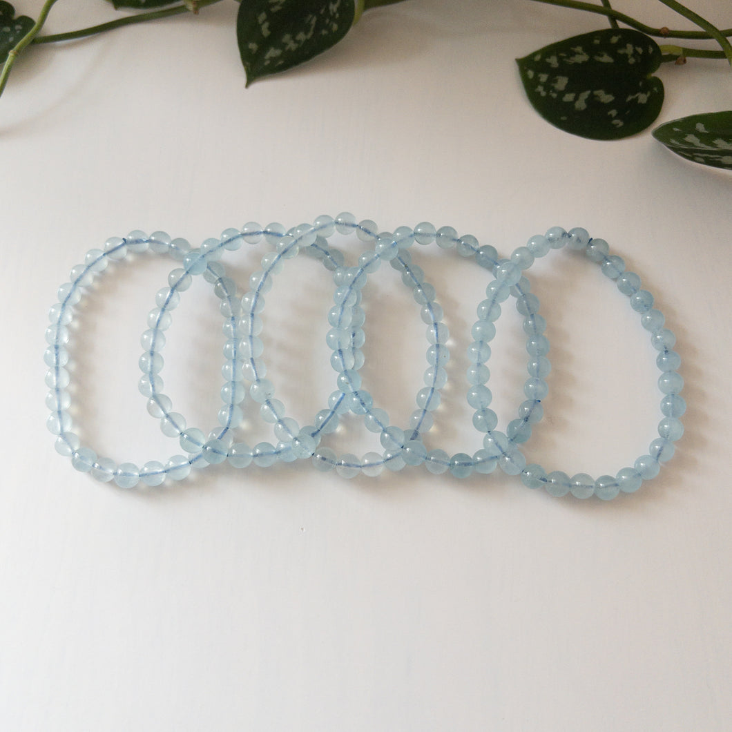 Aquamarine Stretch Bracelet (6.5mm)