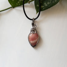 Load image into Gallery viewer, Rhodochrosite &amp; Sterling Silver Wrapped Pendant
