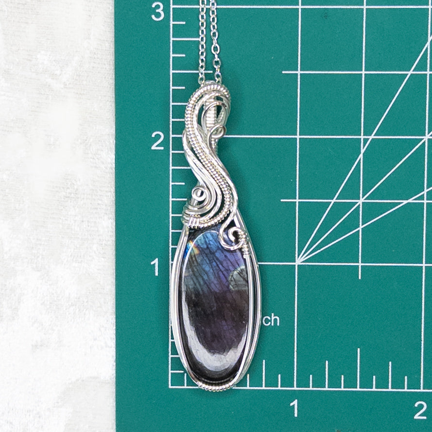 Purple & Blue Lab .925 Sterling Silver Pendant