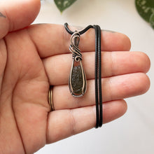 Load image into Gallery viewer, 1 Gram Moldavite &amp; Sterling Silver Wrapped Pendant
