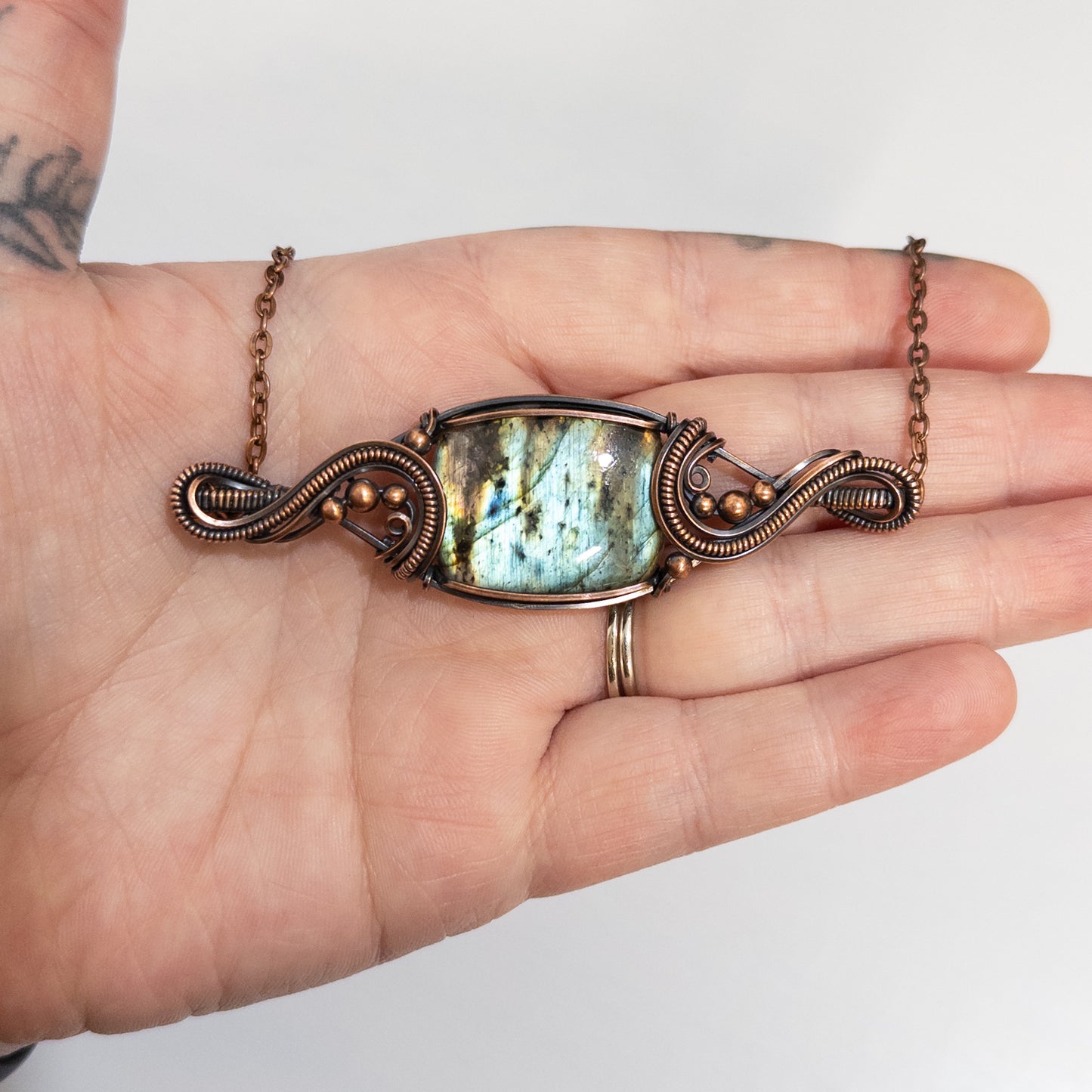 Aitherios - Labradorite Copper Necklace