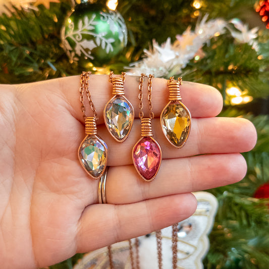 Vintage Glass Jewel Christmas “Light” Pendants (collection 2)