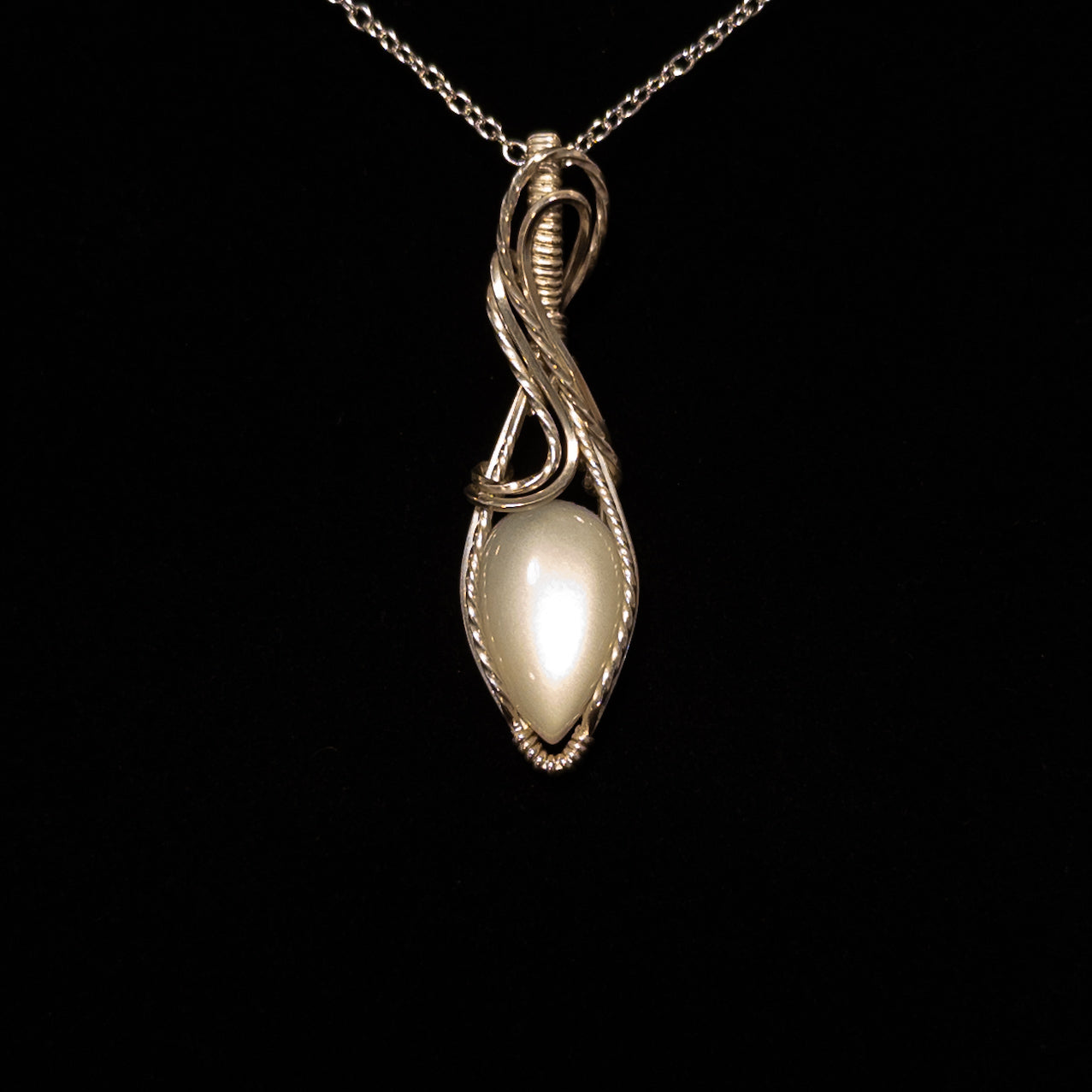 Madras Moonstone & .925 Sterling Silver Pendant