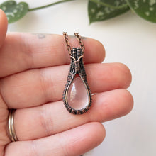 Load image into Gallery viewer, Rose Quartz Copper Pendant
