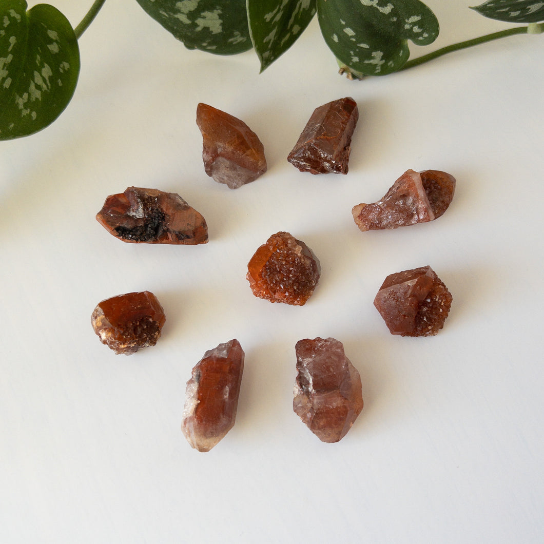 Ferruginous Red Quartz Point - Morocco