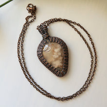 Load image into Gallery viewer, Flower Agate Copper Pendant
