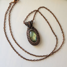 Load image into Gallery viewer, Labradorite Copper Pendant
