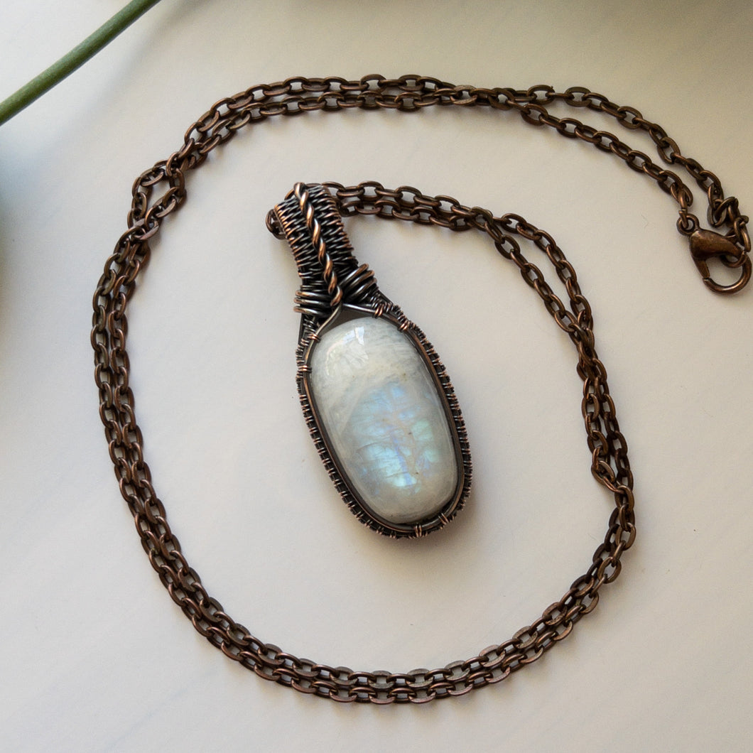 Moonstone Copper Pendant