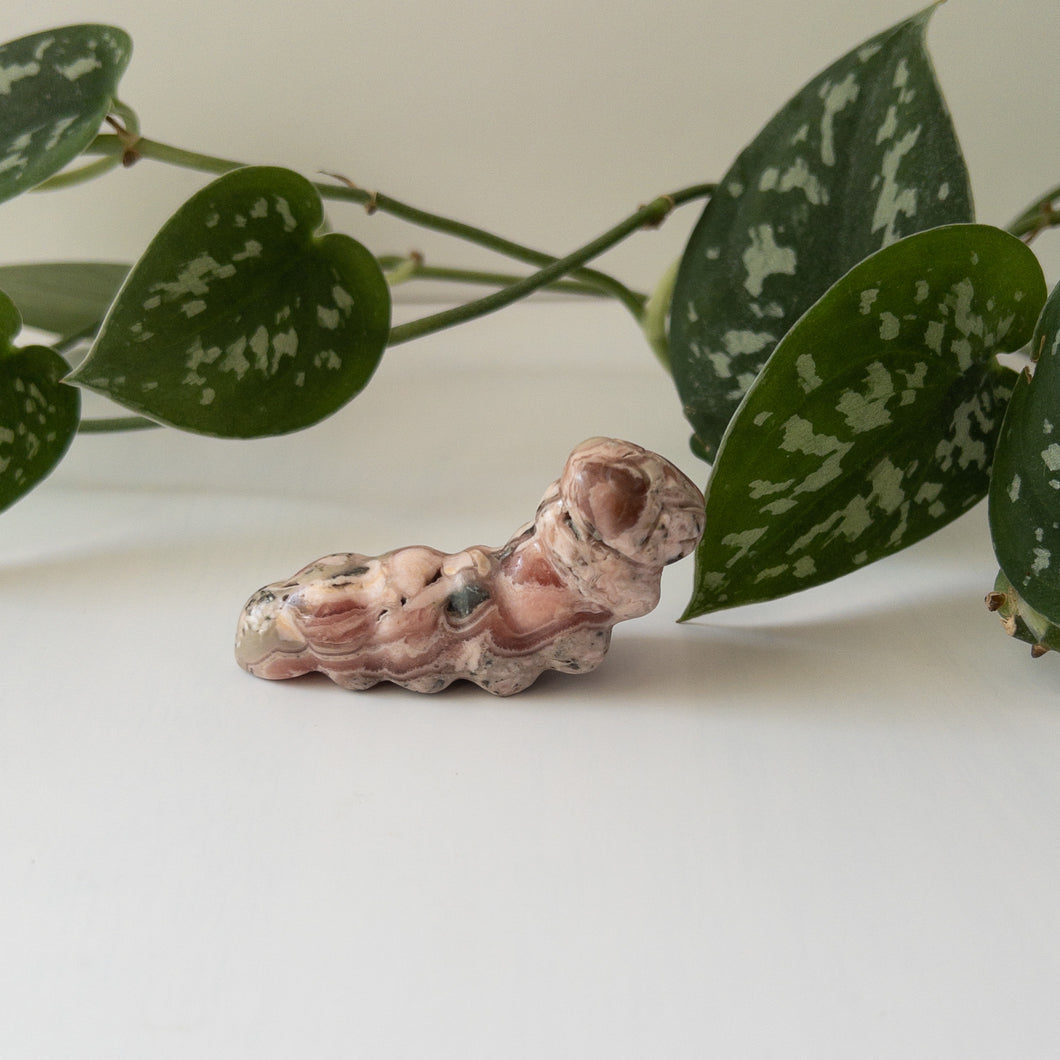 Rhodochrosite Caterpillar Large