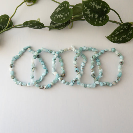 Larimar Stretch Bracelet 6mm