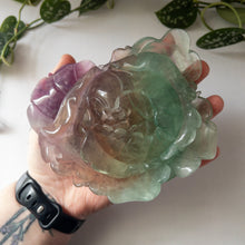 Load image into Gallery viewer, Fluorite Peony Flower Statement Piece
